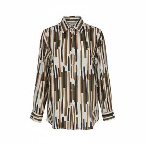 Vintage Striped Button-Up Shirt and Pants Set